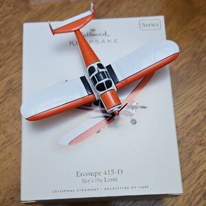 Hallmark Keepsake Ercoupe 415-D Orange and White Ornament
